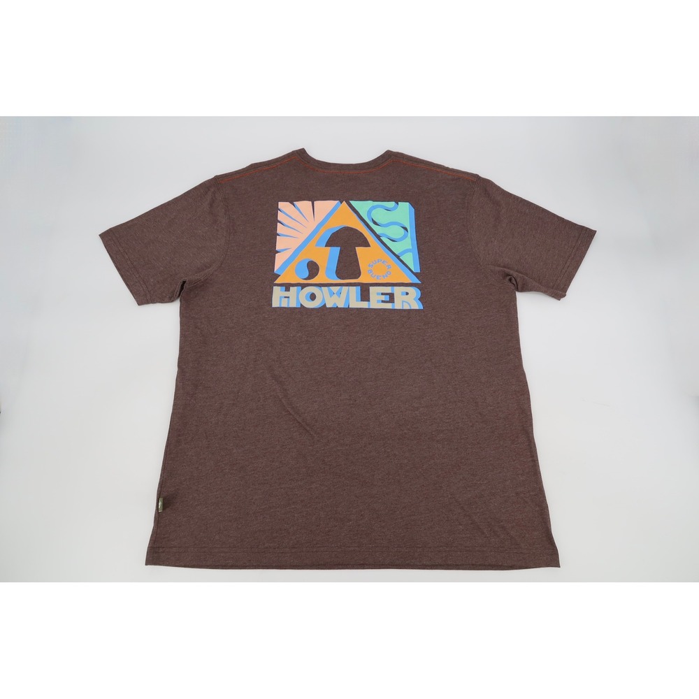 Howler Brothers T-Shirt Mens XL Brown Heather Graphic Logo Short Sleeve Cotton